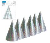 Čepice 15cm 6ks LASER stříbrná LUMA Čepice 15cm 6ks LASER stříbrná LUMA