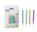 Svíčka 12ks, SPIRÁLA pastel LUMA