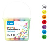 Křídy chodníkové 15ks barevné, box LUMA Křídy chodníkové 15ks barevné, box LUMA