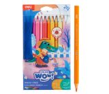 Pastelky DELI bezdřevé trojhranné JUMBO 24 barev WOW EC104-24 Pastelky DELI bezdřevé trojhranné JUMBO 24 barev WOW EC104-24