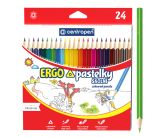 Pastelky CENTROPEN 9521 trojhranné 24 barev Pastelky CENTROPEN 9521 trojhranné 24 barev