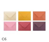 Obálka dopisní  barevná C6 metal s ražbou, 162 x 114mm mix