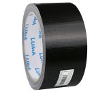 Lepící páska textilní 50mm x 10m tlaková černá LUMA