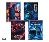 Sešit A4 linka 52l PC Games mix