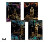 Sešit A4 linka 52l Gold city mix Sešit A4 linka 52l Gold city mix