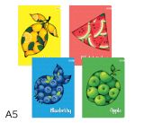 Sešit A5 linka 52l Neon fruits mix Sešit A5 linka 52l Neon fruits mix
