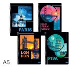 Blok spirála A5 Metropolis linka 80l mix Blok spirála A5 Metropolis linka 80l mix
