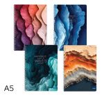 Blok spirála A5 WAVES linka 80l mix Blok spirála A5 WAVES linka 80l mix