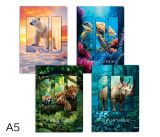 Kniha záznamová A5 linka 96l Wild life mix Kniha záznamová A5 linka 96l Wild life mix