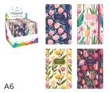 Kniha záznamová A6 linka 96l Tulips mix