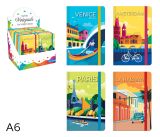 Kniha záznamová A6 linka 96l Travel mix Kniha záznamová A6 linka 96l Travel mix