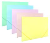 Desky na spisy s gumou A4, 3 klopy pastel LUMA mix Desky na spisy s gumou A4, 3 klopy pastel LUMA mix