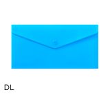 Obal spisový s klopou a drukem DL neon LUMA, modrý Obal spisový s klopou a drukem DL neon LUMA, modrý