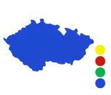 Mapa ČR plastová mix Mapa ČR plastová mix