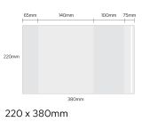 Obal univerzální 90mic, 220 x 380mm LUMA