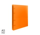 Pořadač LUMA A5 4 kroužkový oranžový