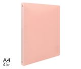 Pořadač LUMA A4 pastel  4 kroužkový růžový