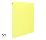 Pořadač LUMA A4 pastel  4 kroužkový žlutý