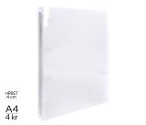 Pořadač LUMA A4/40mm 4 kroužkový transparentní