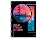 Blok spirála A4 linka Metropolis, San Francisco, 80l