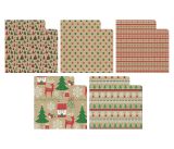 Balicí papír vánoční role 2m x 70cm, vánoční kraft mix Balicí papír vánoční role 2m x 70cm, vánoční kraft mix