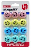 Magnety smajlík barevné 12 ks pastelové