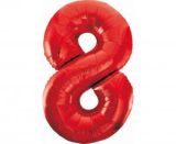 GD balónek fóliový 85cm B&C 8 červená