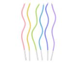 GD Svíčky dortové Spirálky pastel 6ks