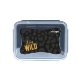 Box na svačinu STRIGO - Stay Wild černý
