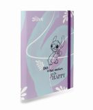Desky na sešity A4 s širokou gumou - Stitch pastel vzor 3