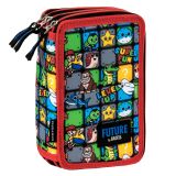 Penál 3 zipy vybavený - pixel obrázky Penál 3 zipy vybavený - pixel obrázky