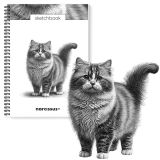 Skicovací notes A4 SP 60l čistý KOČKA Ragamuffin ,balení 4 ks Skicovací notes A4 SP 60l čistý KOČKA Ragamuffin ,balení 4 ks