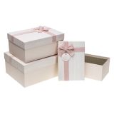Dárková krabice PUG-23276-PR PINK sada 3ks