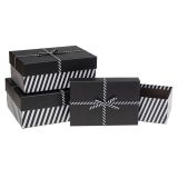 Dárková krabice PUG-24235PR BLACK sada 3ks