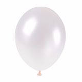 Nafukovací balónek metalicky bílý 25 cm ,balení 100 ks