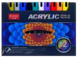 Akrylové popisovače 4 mm 12 barev Akrylové popisovače 4 mm 12 barev
