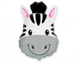 Balónek fóliový nafouknutý 14 na tyčce - Zebra