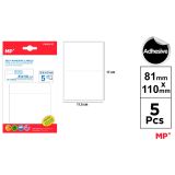 Samolepící etikety 81 x 110 mm 5 ks Samolepící etikety 81 x 110 mm 5 ks
