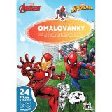 Omalovánky A4 se samolepkami - MARVEL