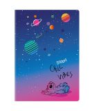 Sešit A5 60 listů Stitch black vzor 1 linka ,balení 6 ks