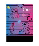 Sešit A5 60 listů Stitch black vzor 3 linka ,balení 6 ks