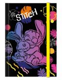 Desky na sešity A5 s širokou gumou - Stitch pastel vzor 2