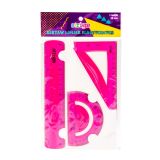 Geometrická sada STRIGO Flexi Pink 3 ks Geometrická sada STRIGO Flexi Pink 3 ks