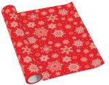 Běhoun stolní airlaid 40x500cm Snowflakes red