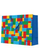 Papírová taška Paw velká podelná Colorful Bricks Papírová taška Paw velká podelná Colorful Bricks