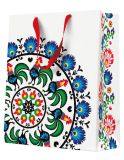 Papírová taška PAW střední Rooster Circle Folk ,balení 5 ks Papírová taška PAW střední Rooster Circle Folk ,balení 5 ks