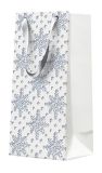 Vánoční papírová taška PAW Grunge Textured Snowflakes silver DEO ,balení 10 ks