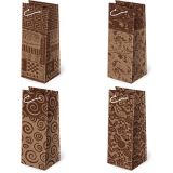 Papírová taška na láhev PAW s.c. AL-2 sestava 131 Kraft ,balení 10 ks