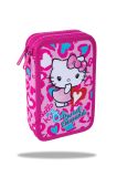 Penál 2 zipy Jumper Hello Kitty Pink 2 - vybavený Penál 2 zipy Jumper Hello Kitty Pink 2 - vybavený