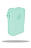 Penál 2 zipy Jumper Pastel Powder Mint - vybavený